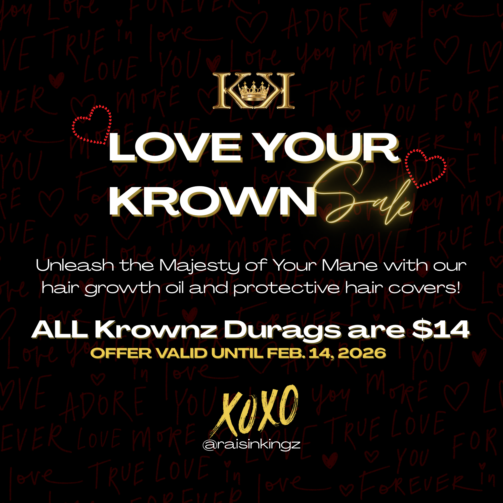 LOVE YOUR KROWN SALE ❤️‍🔥